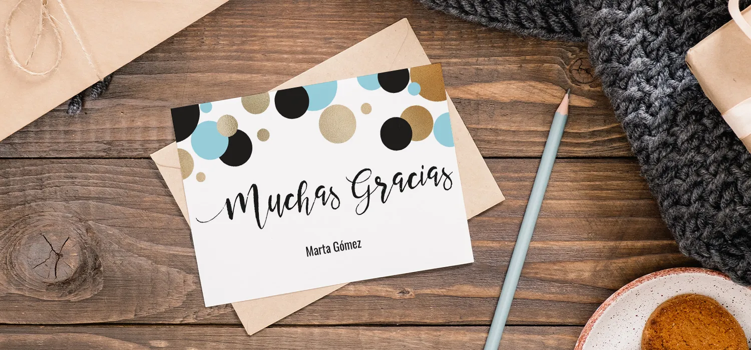 Tarjeta de agradecimiento